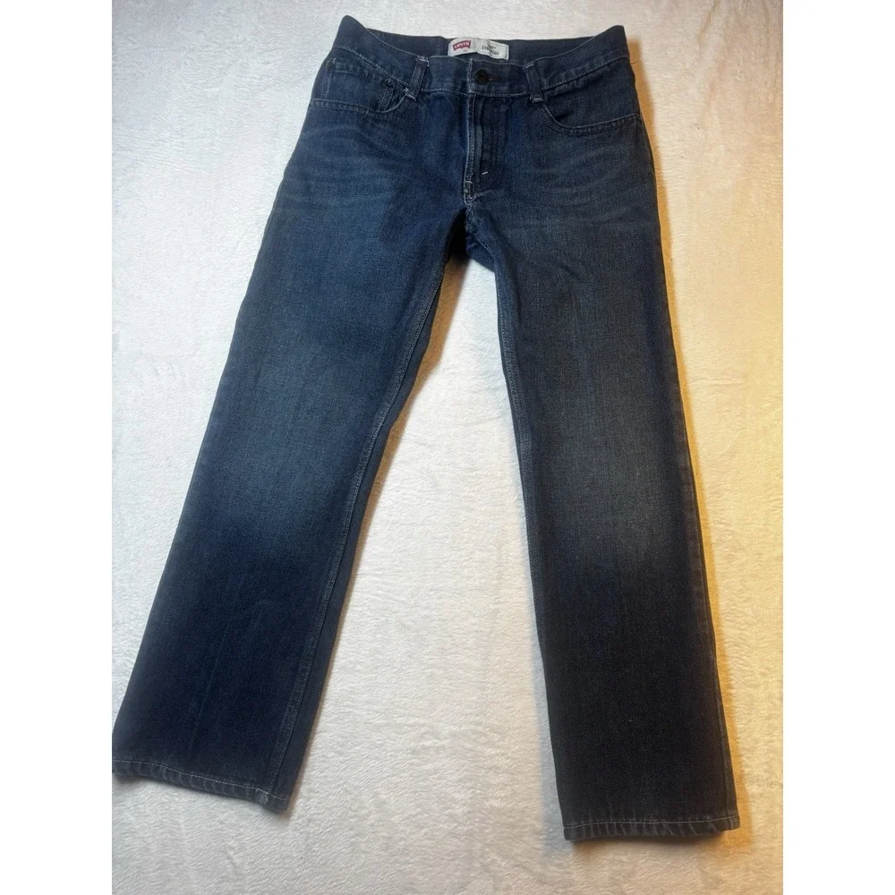 Levis‎ 505 Jeans 16 Regular 28x28 (actual 28x27) Regular Fit Blue Distressed